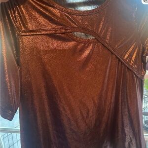 Kim & Cami Metallic Plum Top
